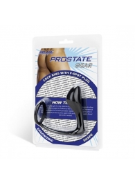 Стимулятор простаты с фиксацией эрекционным кольцом Prostate Gear - BlueLine - в Орехово-Зуево купить с доставкой