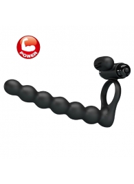 Черная насадка для двойной стимуляции Hercules Penis Sheath III - 15,3 см. - Baile - купить с доставкой в Орехово-Зуево