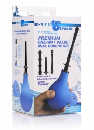 Анальный душ с 3 насадками Premium One-way Valve Anal Douche Set - XR Brands - купить с доставкой в Орехово-Зуево
