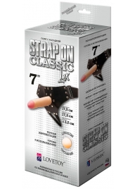Пояс-трусики с насадкой Classic lux-Duke - 17,5 см. - LOVETOY (А-Полимер) - купить с доставкой в Орехово-Зуево