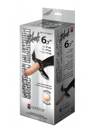 Пояс-трусики с насадкой Glamour - 17 см. - LOVETOY (А-Полимер) - купить с доставкой в Орехово-Зуево