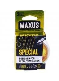 Презервативы с точками и рёбрами в пластиковом кейсе MAXUS Special - 3 шт. - Maxus - купить с доставкой в Орехово-Зуево