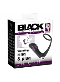 Черное эрекционное кольцо с анальной вибропробкой Vibrating Ring   Plug - Orion - в Орехово-Зуево купить с доставкой