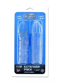 Комплект из 2 прозрачных насадок на пенис PENIS EXTENDER PACK - Dream Toys - в Орехово-Зуево купить с доставкой