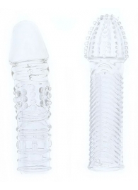 Комплект из 2 прозрачных насадок на пенис PENIS EXTENDER PACK - Dream Toys - в Орехово-Зуево купить с доставкой
