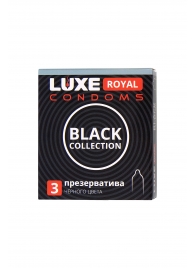 Черные презервативы LUXE Royal Black Collection - 3 шт. - Luxe - купить с доставкой в Орехово-Зуево