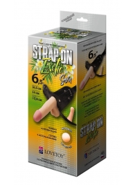 Пояс-трусики с 2 насадками Exotic-Sara - 16,5 см. - LOVETOY (А-Полимер) - купить с доставкой в Орехово-Зуево
