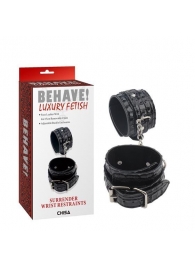 Черные наручники Surrender Wrist Restraints - Chisa - купить с доставкой в Орехово-Зуево