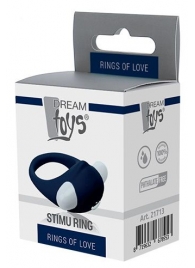 Гладкое синее эрекционное виброкольцо STIMU RING - Dream Toys - в Орехово-Зуево купить с доставкой