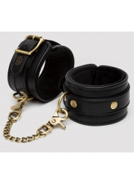 Черные оковы на ноги Bound to You Faux Leather Ankle Cuffs - Fifty Shades of Grey - купить с доставкой в Орехово-Зуево