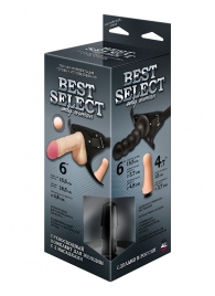 Черный пояс для женщин BEST SELECT с 3 насадками - LOVETOY (А-Полимер) - купить с доставкой в Орехово-Зуево