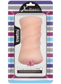 Телесный мастурбатор-вагина X-Basic Pocket Pussy без вибрации - Lovetoy - в Орехово-Зуево купить с доставкой