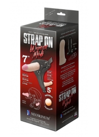 Реалистичный страпон Woman Midi с вагинальной пробкой - 19 см. - LOVETOY (А-Полимер) - купить с доставкой в Орехово-Зуево