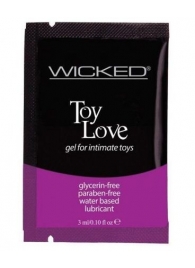 Лубрикант на водной основе для использования с игрушками WICKED Toy Love - 3 мл. - Wicked - купить с доставкой в Орехово-Зуево