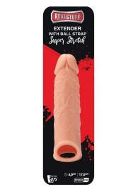 Телесная насадка EXTENDER WITH BALL STRAP 6.5 - 17 см. - Dream Toys - в Орехово-Зуево купить с доставкой