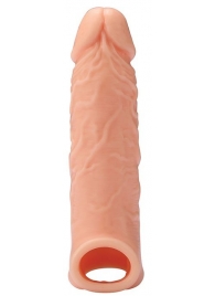 Телесная насадка EXTENDER WITH BALL STRAP 6.5 - 17 см. - Dream Toys - в Орехово-Зуево купить с доставкой
