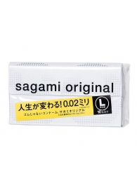 Презервативы Sagami Original 0.02 L-size увеличенного размера - 10 шт. - Sagami - купить с доставкой в Орехово-Зуево