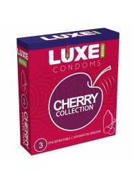 Презервативы с ароматом вишни LUXE Royal Cherry Collection - 3 шт. - Luxe - купить с доставкой в Орехово-Зуево