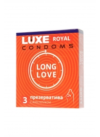 Презервативы с продлевающим эффектом LUXE Royal Long Love - 3 шт. - Luxe - купить с доставкой в Орехово-Зуево