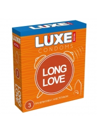 Презервативы с продлевающим эффектом LUXE Royal Long Love - 3 шт. - Luxe - купить с доставкой в Орехово-Зуево