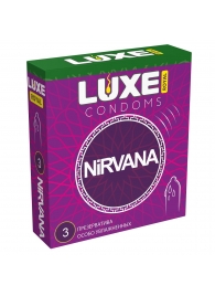 Презервативы с увеличенным количеством смазки LUXE Royal Nirvana - 3 шт. - Luxe - купить с доставкой в Орехово-Зуево