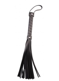 Черная многохвостая плеть Pleasure Whip - 46 см. - Chisa - купить с доставкой в Орехово-Зуево
