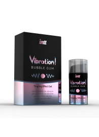 Жидкий интимный гель с эффектом вибрации Vibration! Bubble Gum - 15 мл. - INTT - купить с доставкой в Орехово-Зуево