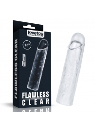 Прозрачная насадка-удлинитель Flawless Clear Penis Sleeve Add 1 - 15,5 см. - Lovetoy - в Орехово-Зуево купить с доставкой