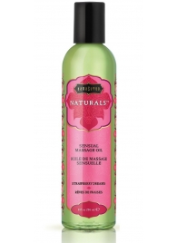 Массажное масло Naturals Strawberry Dreams с ароматом клубники - 236 мл. - Kama Sutra - купить с доставкой в Орехово-Зуево