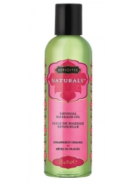 Массажное масло Naturals Strawberry Dreams с ароматом клубники - 59 мл. - Kama Sutra - купить с доставкой в Орехово-Зуево