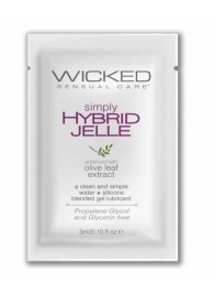 Гель-лубрикант на водно-силиконовой основе Simply Hybrid Jelle - 3 мл. - Wicked - купить с доставкой в Орехово-Зуево