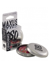 Экстремально тонкие презервативы в железном кейсе MAXUS Extreme Thin - 3 шт. - Maxus - купить с доставкой в Орехово-Зуево