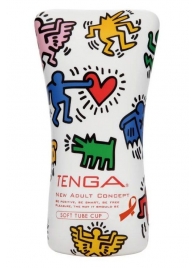 Мастурбатор-туба Keith Haring Soft Tube CUP - Tenga - в Орехово-Зуево купить с доставкой