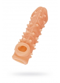 Телесная закрытая насадка с пупырышками Cock Sleeve Size M - 15,6 см. - KOKOS - в Орехово-Зуево купить с доставкой