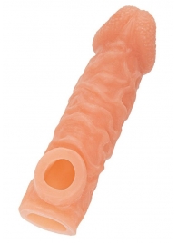Телесная закрытая насадка с шершавой головкой Cock Sleeve Size L - 17,6 см. - KOKOS - в Орехово-Зуево купить с доставкой