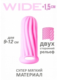 Розовый фаллоудлинитель Homme Wide - 11 см. - Lola Games - в Орехово-Зуево купить с доставкой
