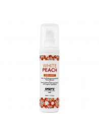 Разогревающее массажное масло Gourmet White Peach Organic с органическими ингредиентами - 50 мл. - Exsens - купить с доставкой в Орехово-Зуево