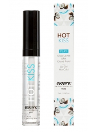 Блеск для губ Hot Kiss Coconut с ароматом кокоса - 7 мл. - Exsens - купить с доставкой в Орехово-Зуево
