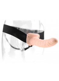 Полый страпон 8  Hollow Strap-On телесного цвета - 19 см. - Pipedream - купить с доставкой в Орехово-Зуево