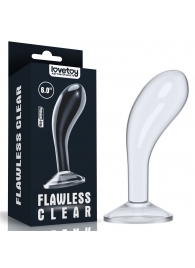 Прозрачный стимулятор простаты Flawless Clear Prostate Plug - 15 см. - Lovetoy - в Орехово-Зуево купить с доставкой