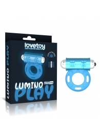 Голубое, светящееся в темноте эрекционное виброкольцо Lumino Play Vibrating Penis Ring - Lovetoy - в Орехово-Зуево купить с доставкой