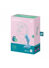 Голубой анальный вибростимулятор Deep Driver - 11,2 см. - Satisfyer - в Орехово-Зуево купить с доставкой