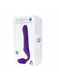 Фиолетовый безремневой страпон Queens L - Adrien Lastic - купить с доставкой в Орехово-Зуево