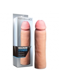 Телесная фаллическая насадка на пенис Magnum Xtender - 23 см. - Blush Novelties - в Орехово-Зуево купить с доставкой