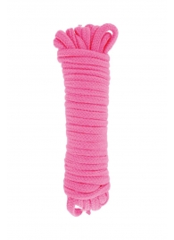 Розовая веревка для связывания Sweet Caress Rope - 10 метров - Sweet Caress - купить с доставкой в Орехово-Зуево
