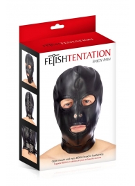 Маска-шлем с прорезями для глаз и рта - Fetish Tentation - купить с доставкой в Орехово-Зуево