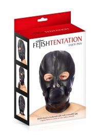Маска-шлем с прорезями для глаз и регулируемым кляпом - Fetish Tentation - купить с доставкой в Орехово-Зуево