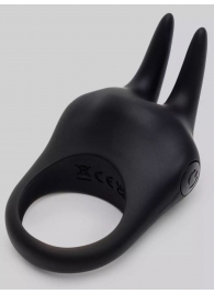 Черное эрекционное виброкольцо Sensation Rechargeable Vibrating Rabbit Love Ring - Fifty Shades of Grey - в Орехово-Зуево купить с доставкой