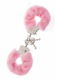 Металлические наручники с розовой меховой опушкой METAL HANDCUFF WITH PLUSH PINK - Dream Toys - купить с доставкой в Орехово-Зуево
