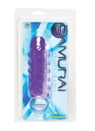 Закрытая фиолетовая насадка с пупырышками SAMURAI PENIS SLEEVE PURPLE - 14,5 см. - NMC - в Орехово-Зуево купить с доставкой
